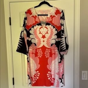 SHEIN XL Bold Floral Tunic Dress | Resort / Retro Print